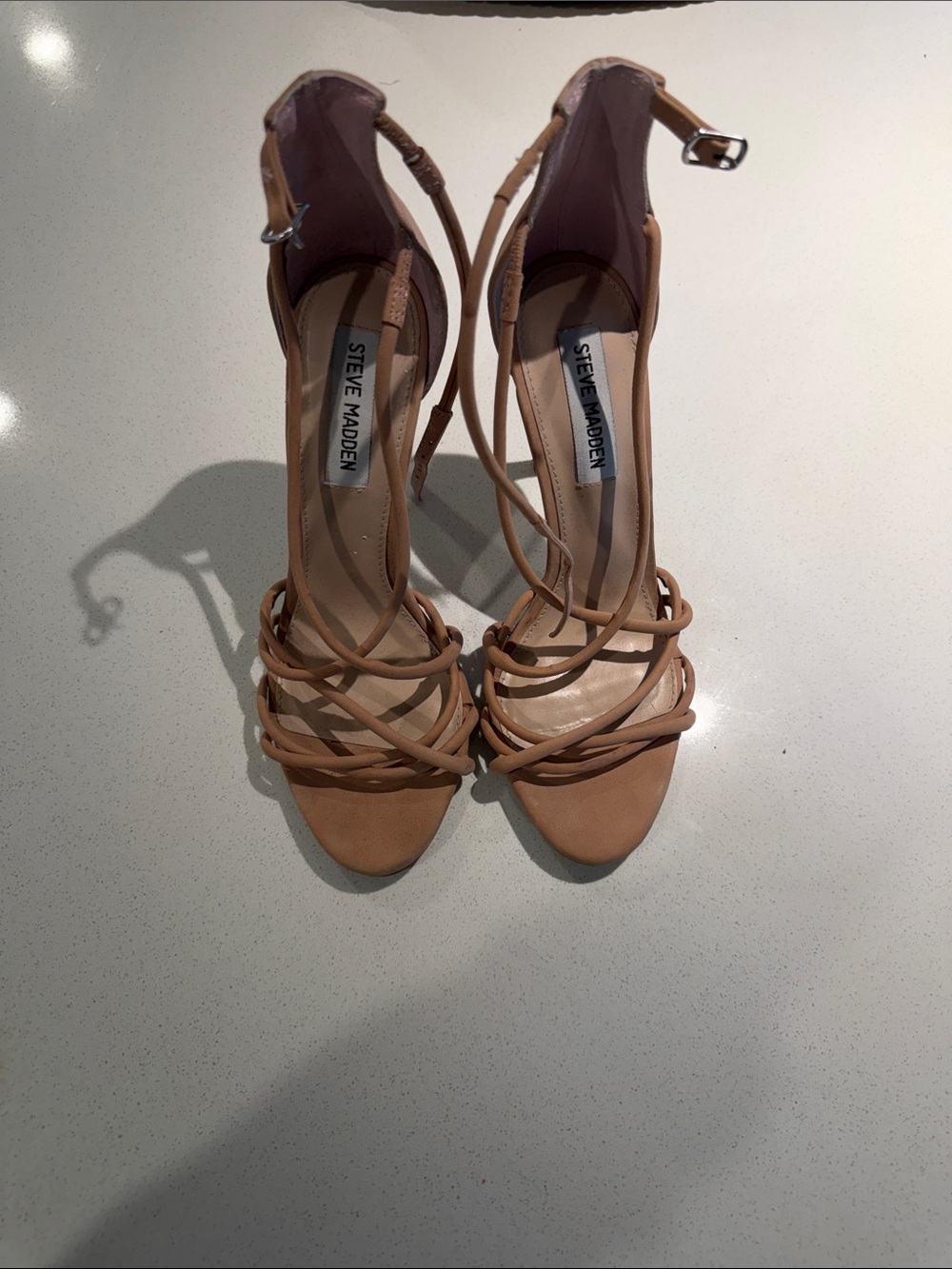 Steve Madden Nude/Tan Multi-Strap High Heel Sandals
